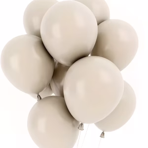Set 100 Baloane Latex White Sand 30 cm I Premium Un buchet elegant format din baloane de latex de 30 cm