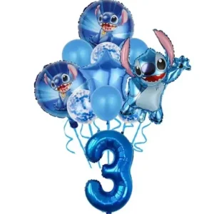 Set 11 baloane folie si latex cu cifra 3 - Stitch