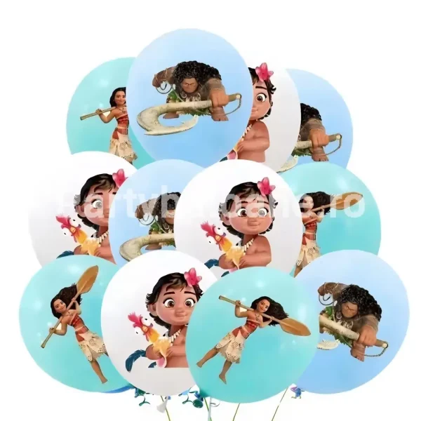 Set 12 Baloane Latex Moana (Vaiana)