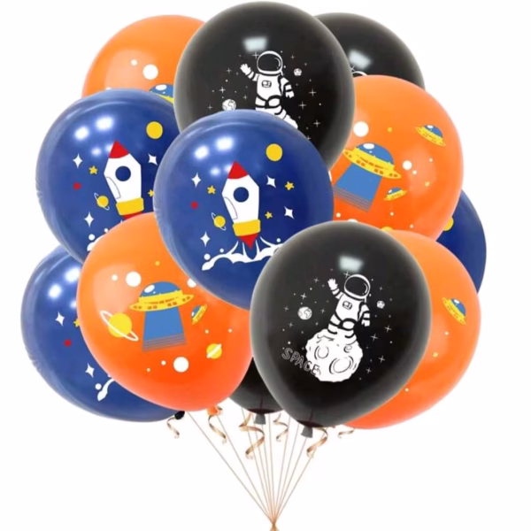 Set 12 Baloane Latex Spatiu (Astronaut