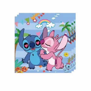 Set 20 Șervețele Stitch (Disney Lilo & Stitch) – Albastru
