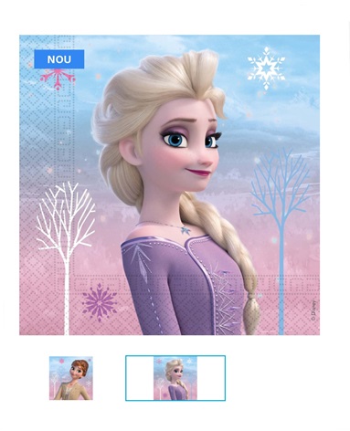 Set 20 servetele party Frozen Ana si Elsa Wind Spirit