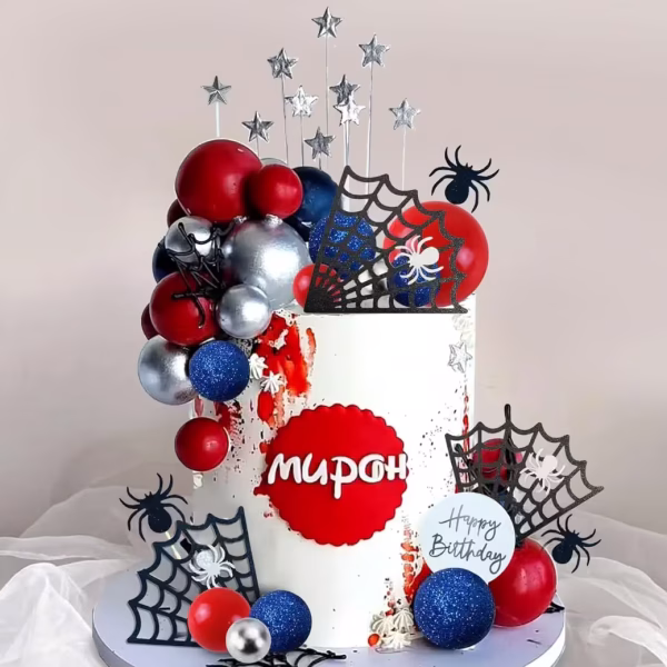Set 37 Toppere Tort Spiderman 3D – Pânze