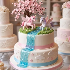 Set 4 Toppere Tort Figurine Unicorn 3D (5 cm) Decor Petrecere Fete Set de 4 toppere pentru tort in forma de figurine unicorn 3D