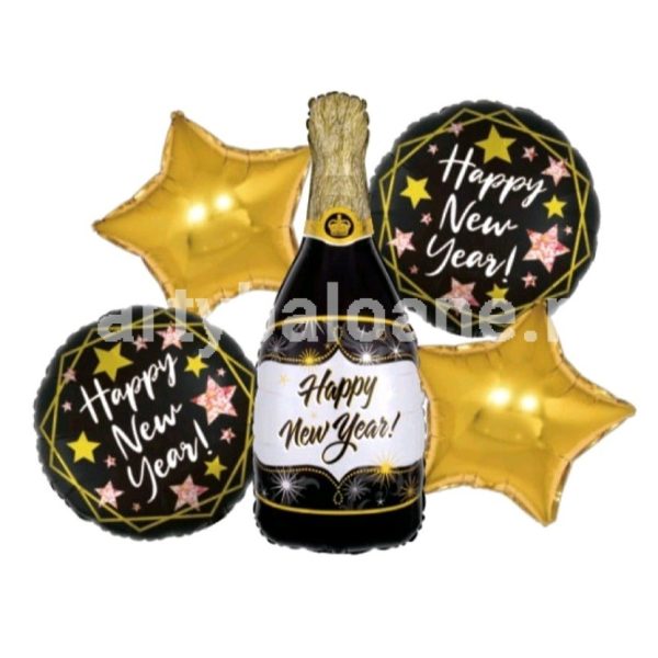 Set 5 baloane tematica Happy New Year M2