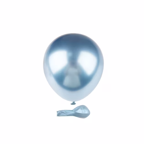 Set 50 Baloane Latex Bleu Chrome (Light Blue Metallic
