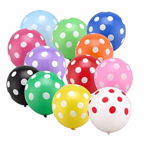 Set 50 Baloane Latex Multicolore cu Buline (30 cm) Decor Petrecere Set practic de 50 baloane din latex de 30 cm