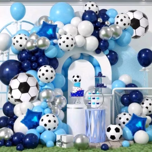 Set Arcadă Baloane Fotbal – Decor Petrecere Băieți 132 Piese (COD 563) Un aranjament impresionant tip arcadă baloane fotbal