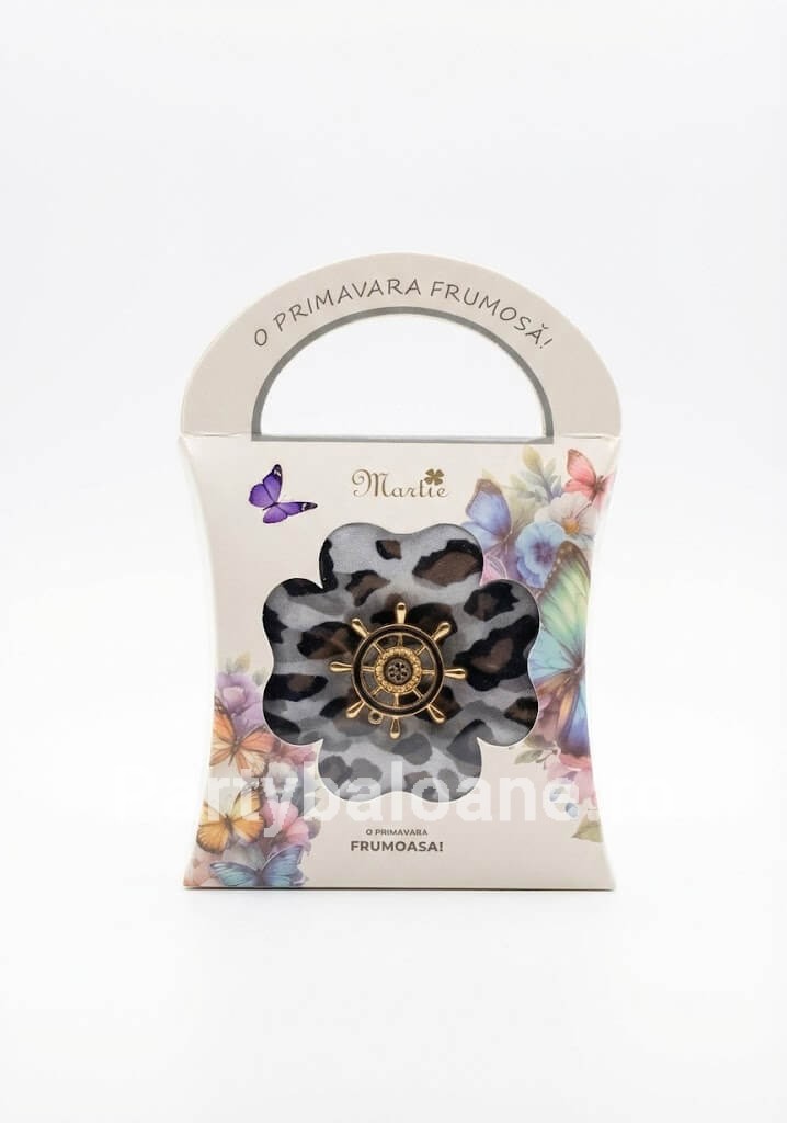 Set Cadou Eșarfă Elegantă și Broșă Surpriză în Cutie Premium (30x120 cm) – Cadoul Perfect de Mărțișor - Model 36