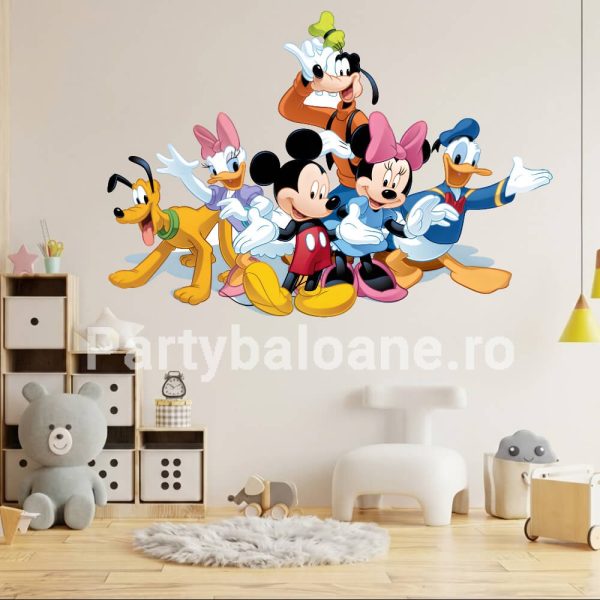 Sticker Perete Mickey și Prietenii (Gașca Disney) – Decor Premium Repoziționabil COD 540B Sticker decorativ premium pentru camera copiilor