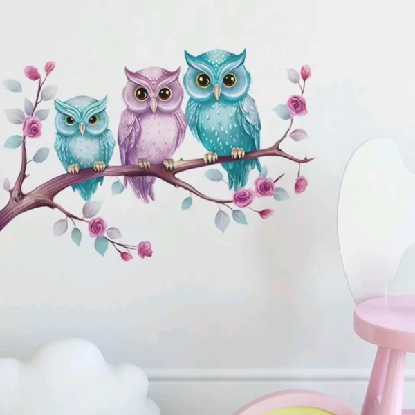 Sticker decorativ pentru perete -Bufnite cod 329