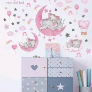 Sticker decorativ pentru perete - Elefantei cod 335