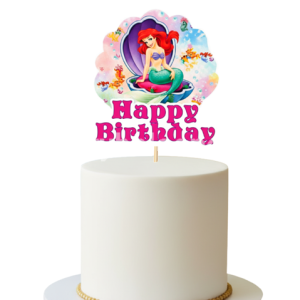Topper Tort Happy Birthday Sirena Ariel