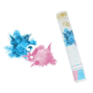 TUN CONFETTI GENDER REVEAL CU PUDRA COLORATA - 40 CM