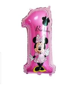 Balon folie cifra 1, Minnie Mouse