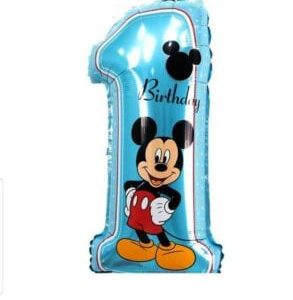 Balon folie cifra 1, Mickey Mouse