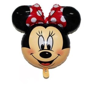 Balon folie cap minnie Mouse, funda rosie, 60 cm