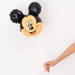 Balon folie cap mickey cu bat, 30 cm