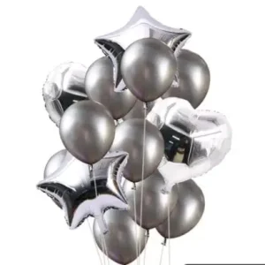 Set 14 Baloane din Folie Metalizată si din Latex