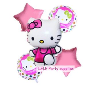 Set 5 baloane folie pisica hello kitty