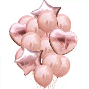 Set 14 Baloane din Folie Metalizată si din Latex