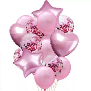 Set 14 Baloane din Folie Metalizată si din Latex