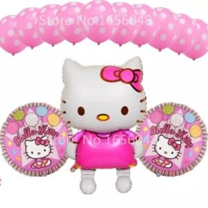 Set 13 baloane, pisica hello kitty