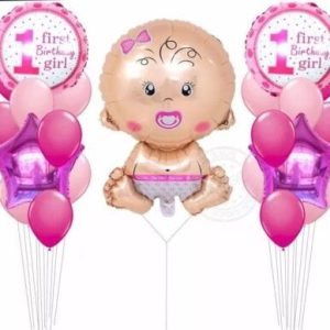 Set 25 baloane first birthday girl