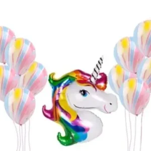 Set 11 baloane cu unicorn