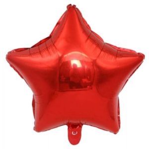 Balon folie stea rosie, 45 cm