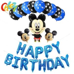Set 13 baloane cu banner, mickey