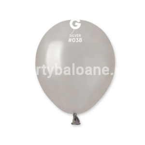 100 BALOANE ARGINTIU METALIZAT 13 CM COD 038