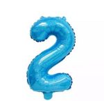 Balon Folie Cifra Albastru Holografic 0-9 - 100 Cm - imagine 2