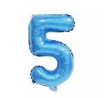 Balon Folie Cifra Albastru Holografic 0-9 - 100 Cm - imagine 5