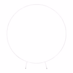 Arcada Metalica Rotunda Suport Baloane Alb Premium 200 cm Suport cadru metalic rotund de culoare alba, diametru 200 cm, sistem de prindere sigur, perfect pentru aranjamente foto, baloane si accesorii florale.