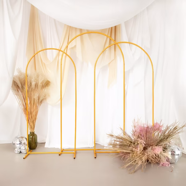 Arcada Metalica Suport Baloane Auriu Premium 80x180 cm Suport arcada metalica de culoare aurie, format compact 80x180 cm, cu sistem de prindere pe clips, perfecta pentru aranjamente foto si florale.