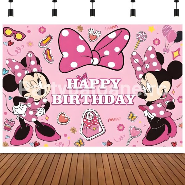BACKGROUND TEXTIL PENTRU ARANJAMENT ARCADA MINNIE COD 267B