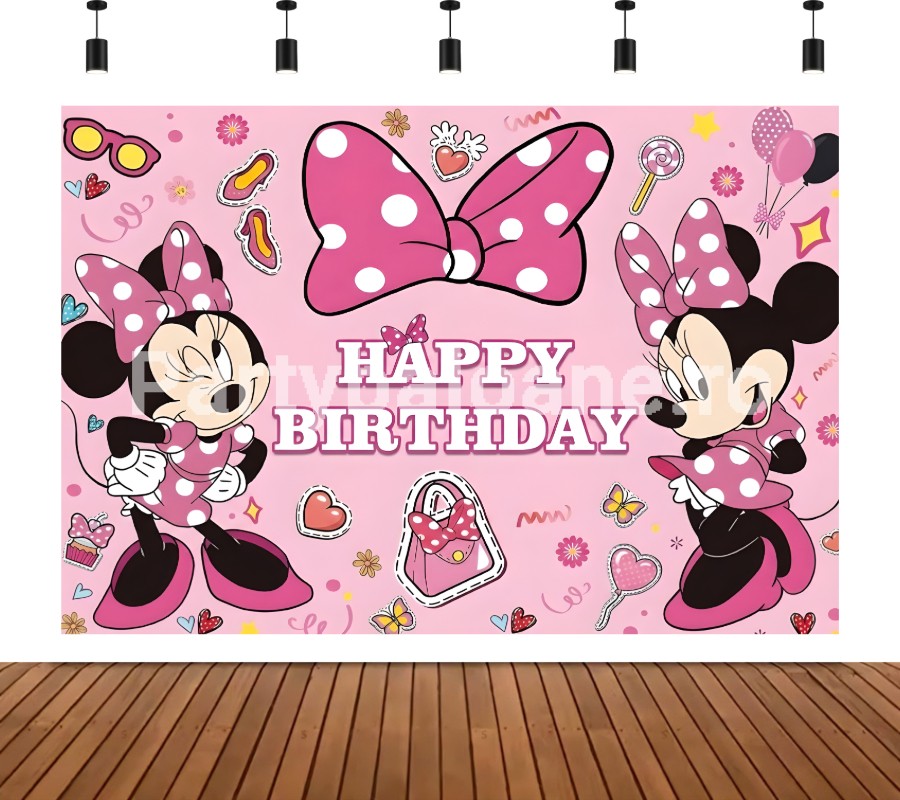 Background Textil Pentru Aranjament Arcada Minnie Cod 267B BACKGROUND TEXTIL PENTRU ARANJAMENT ARCADA MINNIE COD 267B