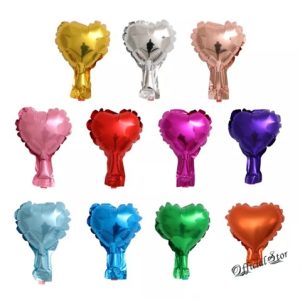 BALON FOLIE MINI INIMA 12 CM Balonase in forma de inima colorate