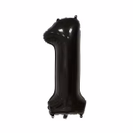 Balon Folie Cifra 1 Negru 100 cm Balon folie cifră 1 negru 100 cm pentru petreceri de majorat.