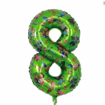 Balon Folie Cifra 8 Tematica Minecraft Verde 100 cm Balon din folie premium in forma de cifra 8 verde cu imprimeu tematic personaje Minecraft dimensiune 100 cm.