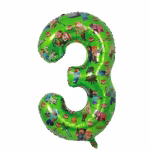 Balon Folie Cifra 3 Tematica Minecraft Verde 100 cm Balon din folie premium in forma de cifra 3 verde cu imprimeu tematic personaje Minecraft dimensiune 100 cm.