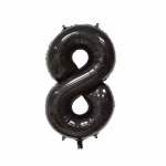 Balon Folie Cifra 8 Negru 100 cm Balon folie cifră 8 negru 100 cm baloane cifre heliu.