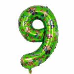 Balon Folie Cifra 9 Tematica Minecraft Verde 100 cm Balon din folie premium in forma de cifra 9 verde cu imprimeu tematic personaje Minecraft dimensiune 100 cm.