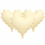Balon Folie Inima Ivory cu Margini Ondulate 50 cm Balon din folie premium in forma de inima culoare ivory crem cu margini ondulate design elegant dimensiune 50x45 cm.