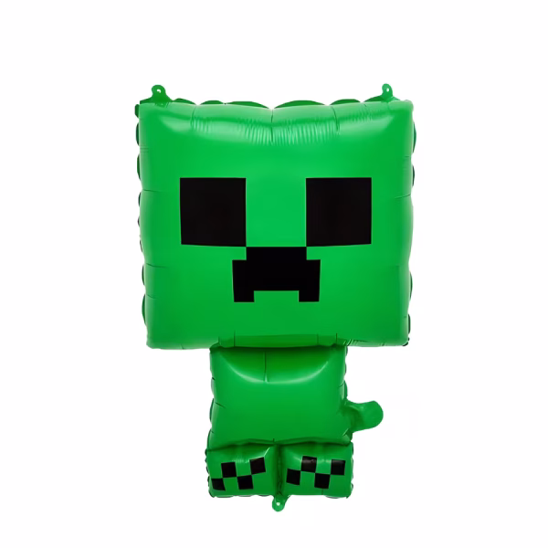 Balon Folie Minecraft Creeper Personaj 66 CM Balon din folie metalizata decupat pe contur reprezentand personajul inamic Creeper din jocul video Minecraft. Articole petrecere tematica gaming.