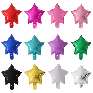 Balon Folie Mini Stea 12 cm, Alege Culoarea Baloane din folie metalizată în formă de mini stea dimensiune 12 centimetri disponibile în mai multe culori.