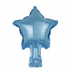 Baloane din folie metalizată în formă de mini stea dimensiune 12 centimetri disponibile în mai multe culori.