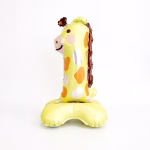 Balon Folie Stativ Cifra 1 Safari Girafa 52 cm Balon din folie 3D de sine statator in forma de cifra 1 stilizata ca o girafa cu pete galbene si maro tematica safari dimensiune 52 cm.