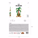 Balon folie Palmier 3D airwalker 120 cm Balon din folie 3D in forma de palmier tropical stand vertical dimensiune 120 cm.
